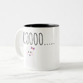 Cute Halloween Ghost Boooooo Tweekleurige Koffiemok (Voorkant links)