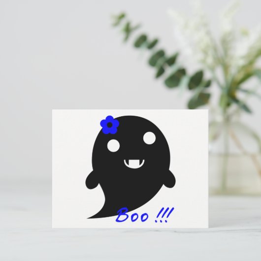Cute Halloween Ghost Briefkaart (Staand voorkant)