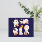 Cute Halloween Ghost Briefkaart (Staand voorkant)
