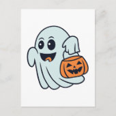 Cute Halloween Ghost Briefkaart (Voorkant)