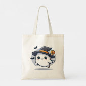Cute Halloween Ghost Canvas tas (Achterkant)