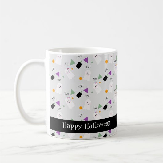 Cute Halloween Ghost Colorful Confetti Koffiemok (Links)