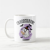 Cute Halloween Ghost Croissant Haunting Koffiemok (Links)