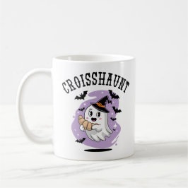 Cute Halloween Ghost Croissant Haunting Koffiemok