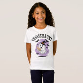 Cute Halloween Ghost Croissant Haunting T-shirt (Voorkant volledig)