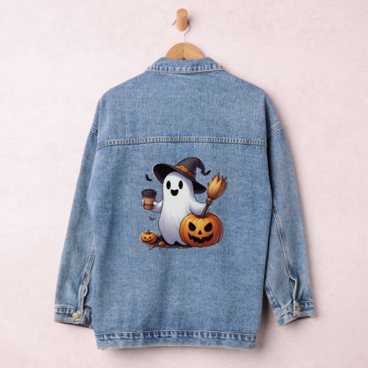 Cute Halloween ghost  Denim Jacket (Hangar)