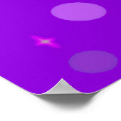 Cute Halloween Ghost en Pumpkin op Paars Poster (Hoek)