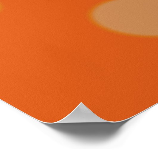 Cute Halloween Ghost en Pumpkin op Sinaasappel Poster (Hoek)