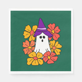 Cute Halloween Ghost Flower Wreath  Servet