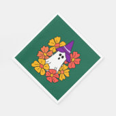 Cute Halloween Ghost Flower Wreath  Servet (Hoek)