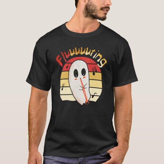 Cute & Halloween Ghost Flute & Flut 4 T-shirt (Voorkant)