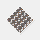 Cute Halloween Ghost Ghoul Oranje Gray Confetti Servet (Hoek)