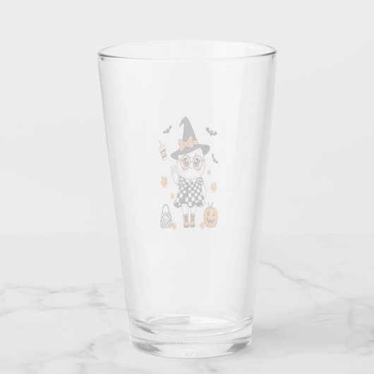 Cute Halloween Ghost Glas (Achterkant)