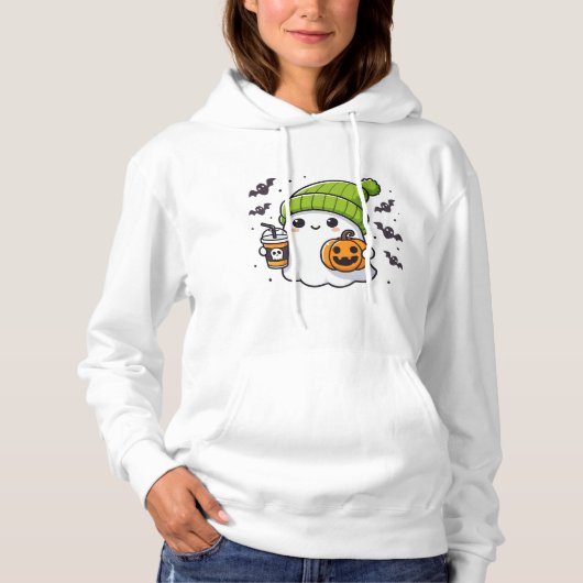 Cute Halloween Ghost Hoodie (Voorkant)