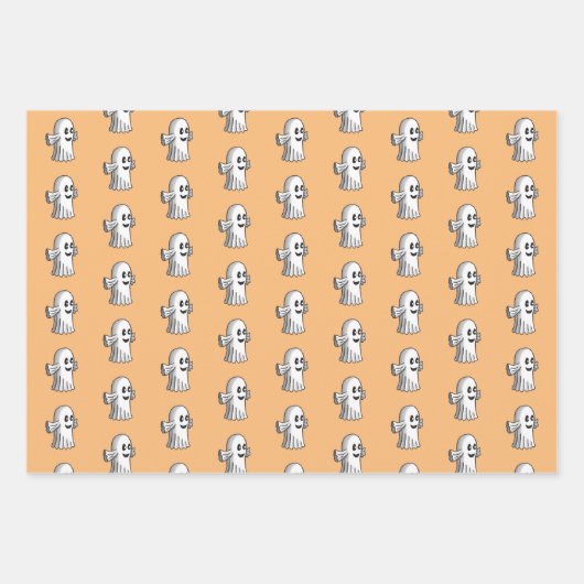 Cute Halloween Ghost Inpakpapier Vel (Voorkant)