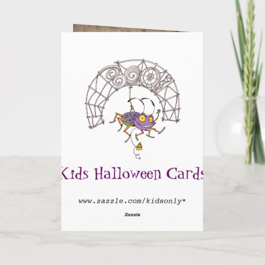 Cute Halloween Ghost Kaart (Achterkant)