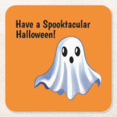 Cute Halloween Ghost Kartonnen Onderzetters (Voorkant)