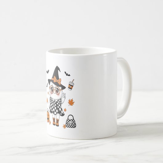 Cute Halloween Ghost Koffiemok (Voorkant rechts)