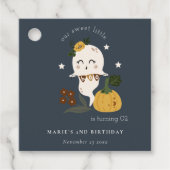 Cute Halloween Ghost Little Boo any age Birthday Bedankjes Labels (Voorkant)