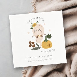 Cute Halloween Ghost Little Boo any age Birthday Servet