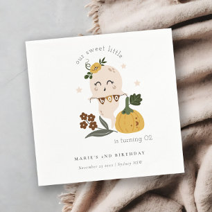 Cute Halloween Ghost Little Boo any age Birthday Servet