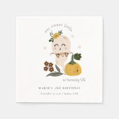 Cute Halloween Ghost Little Boo any age Birthday Servet (Voorkant)