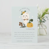 Cute Halloween Ghost Little Boo Baby koninklijke b Bedankkaart (Staand voorkant)