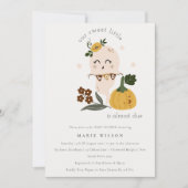 Cute Halloween Ghost Little Boo Baby shower Invite Bedankkaart (Voorkant)