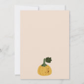 Cute Halloween Ghost Little Boo Baby shower Invite Bedankkaart (Achterkant)