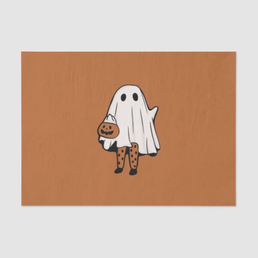 Cute Halloween Ghost met Stockings Halloween Invi Tissuepapier (Voorkant)