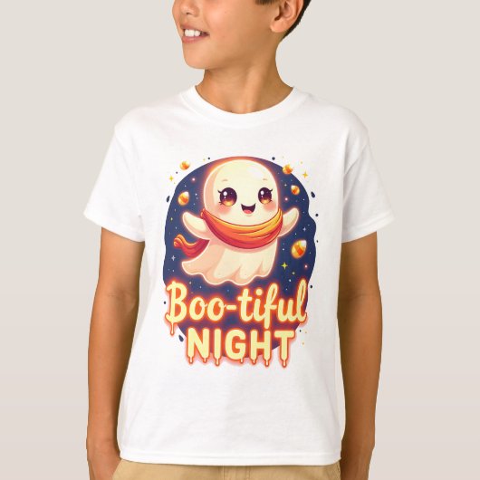 Cute halloween ghost night t-shirt design (Voorkant)