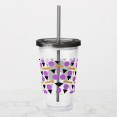 Cute Halloween Ghost Paarse Name AcrylTumbler Acryl Drinkbeker (Rechts)