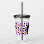 Cute Halloween Ghost Paarse Name AcrylTumbler Acryl Drinkbeker (Voorkant)