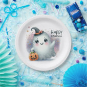 Cute Halloween Ghost Papieren Bordje (Feest)