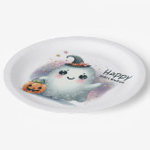 Cute Halloween Ghost Papieren Bordje (Gekanteld)