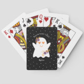 Cute Halloween Ghost Pokerkaarten (Achterkant)