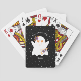 Cute Halloween Ghost Pokerkaarten