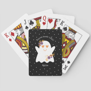 Cute Halloween Ghost Pokerkaarten