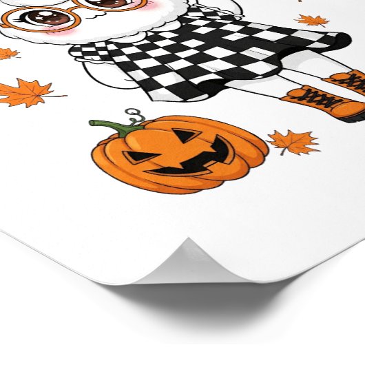 Cute Halloween Ghost Poster (Hoek)