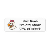 Cute Halloween Ghost Return Address Label (Voorkant)