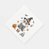 Cute Halloween Ghost Servet (Hoek)