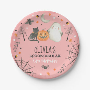 Cute Halloween Ghost Spooktacular Birthday Decor Papieren Bordje