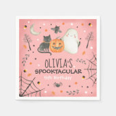 Cute Halloween Ghost Spooktacular Birthday Decor Servet (Voorkant)