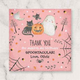 Cute Halloween Ghost Spooktacular Birthday Favor Bedankjes Labels