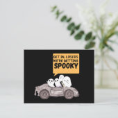 Cute Halloween Ghost spooktacular party Briefkaart (Staand voorkant)