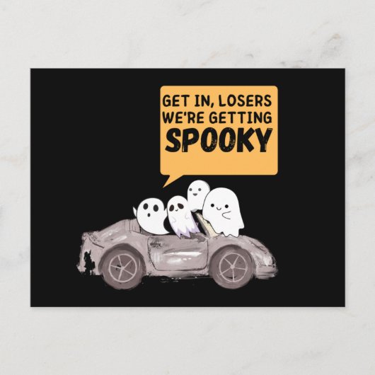 Cute Halloween Ghost spooktacular party Briefkaart (Voorkant)