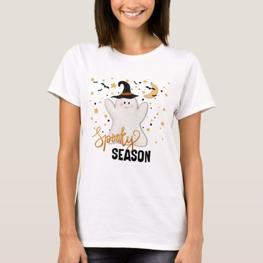Cute Halloween Ghost Spooky Season T-shirt (Voorkant)