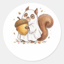 Cute Halloween Ghost Squirrel Custom Favor Classic