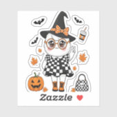 Cute Halloween Ghost Sticker (Vel)