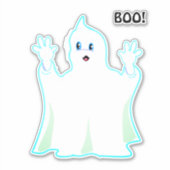 Cute Halloween Ghost Sticker (Voorkant)